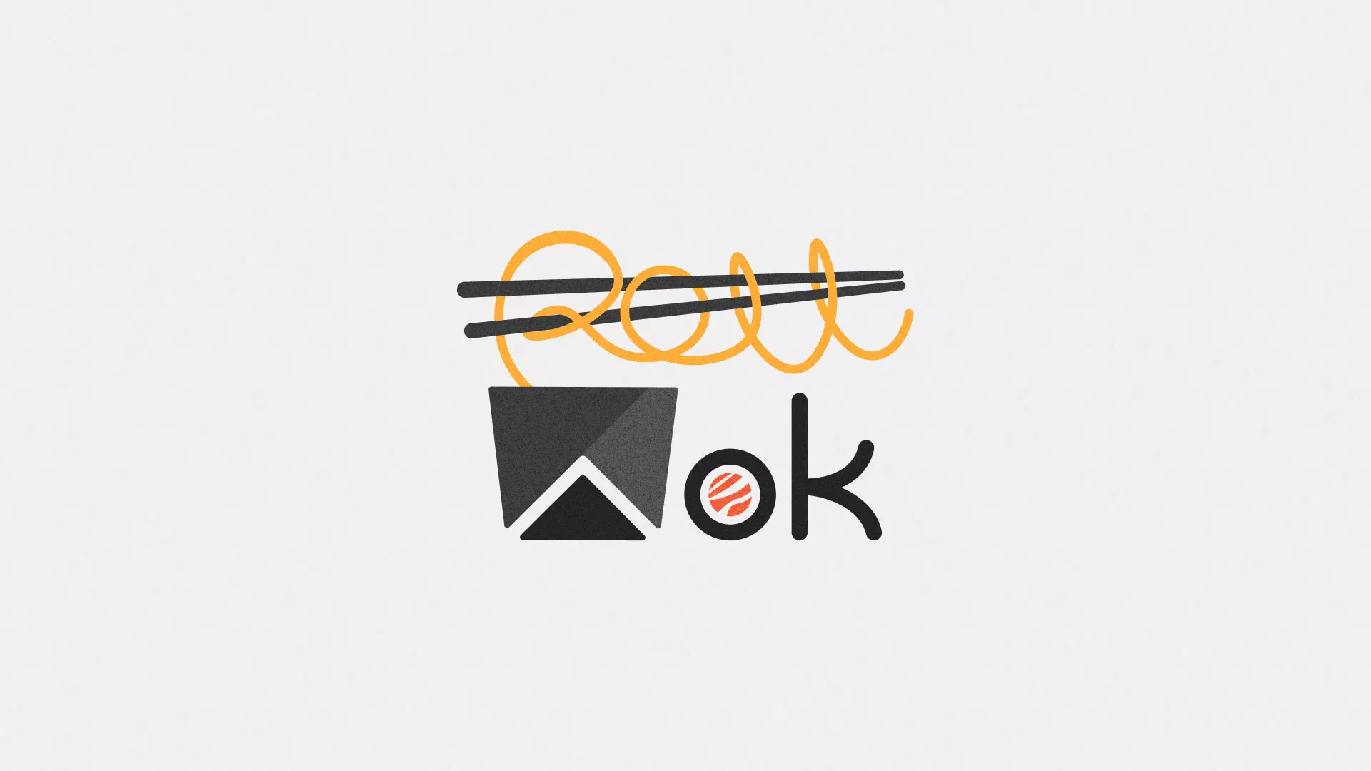 Разработка логотипа суши-бара «Roll Wok Club» в Ессентуках
